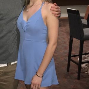 Light blue halter romper